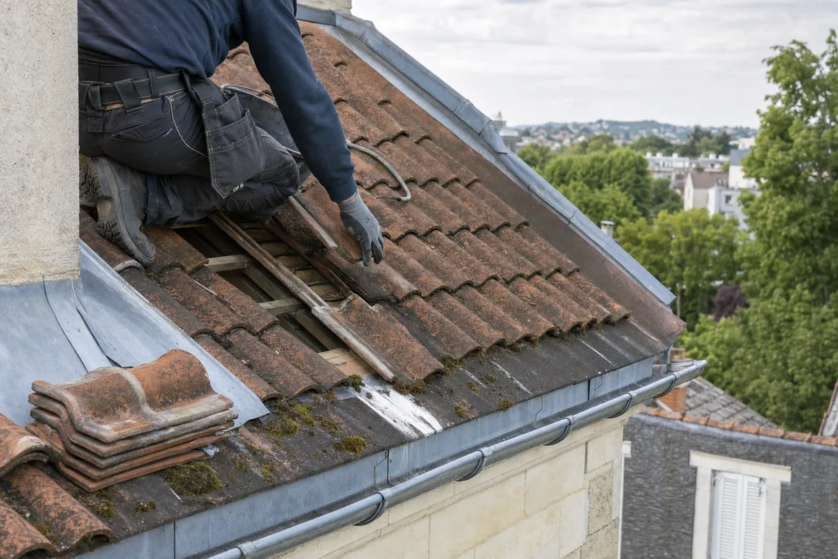 Couvreur à Sartrouville : urgence toiture et tuile déplacée