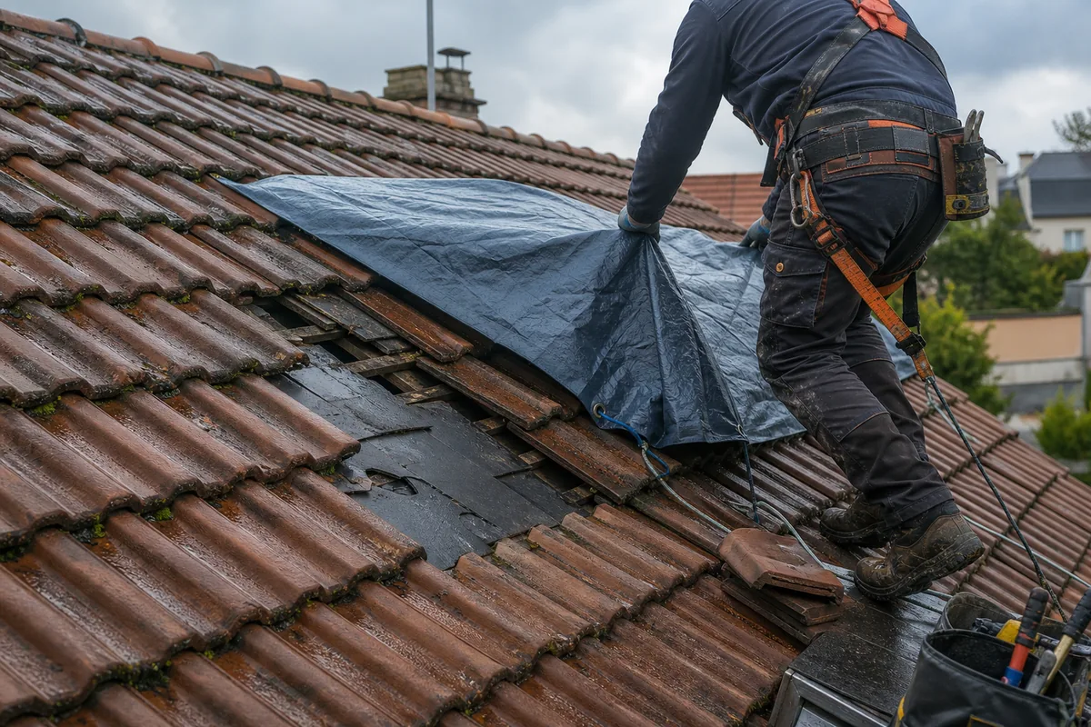 Dépannage toiture en urgence en boucle de Seine : gestes et prix